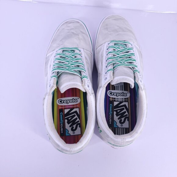 Vans x Crayola ComfyCush Old Skool Gray Green Sneakers Women’s 8 Men’s 6.5 - Picture 8 of 14